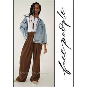 MSRP $128 NWT Free People Nothin To Say SUPER SOFT Pleated Trouser Size L